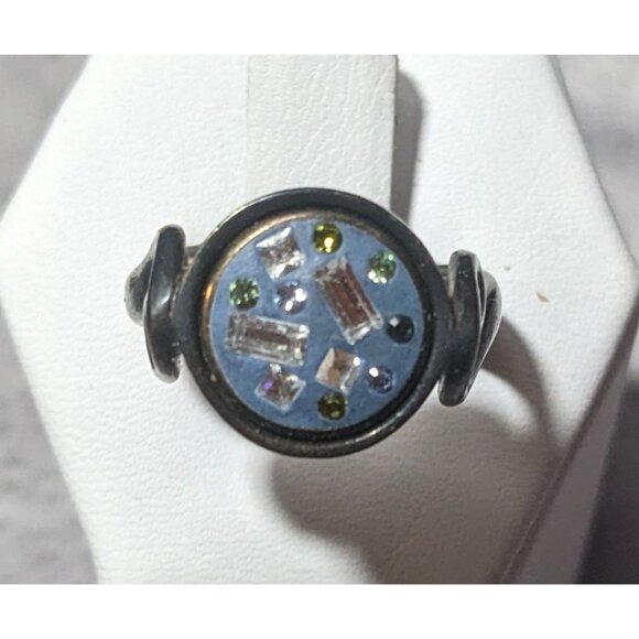 Spooky Gothic Kameleon Sterling Silver Ring with Removeable/Interchangeable Ston - Picture 2 of 16